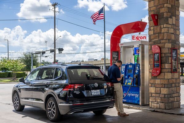 An Exxon gas station in Houston, Texas.