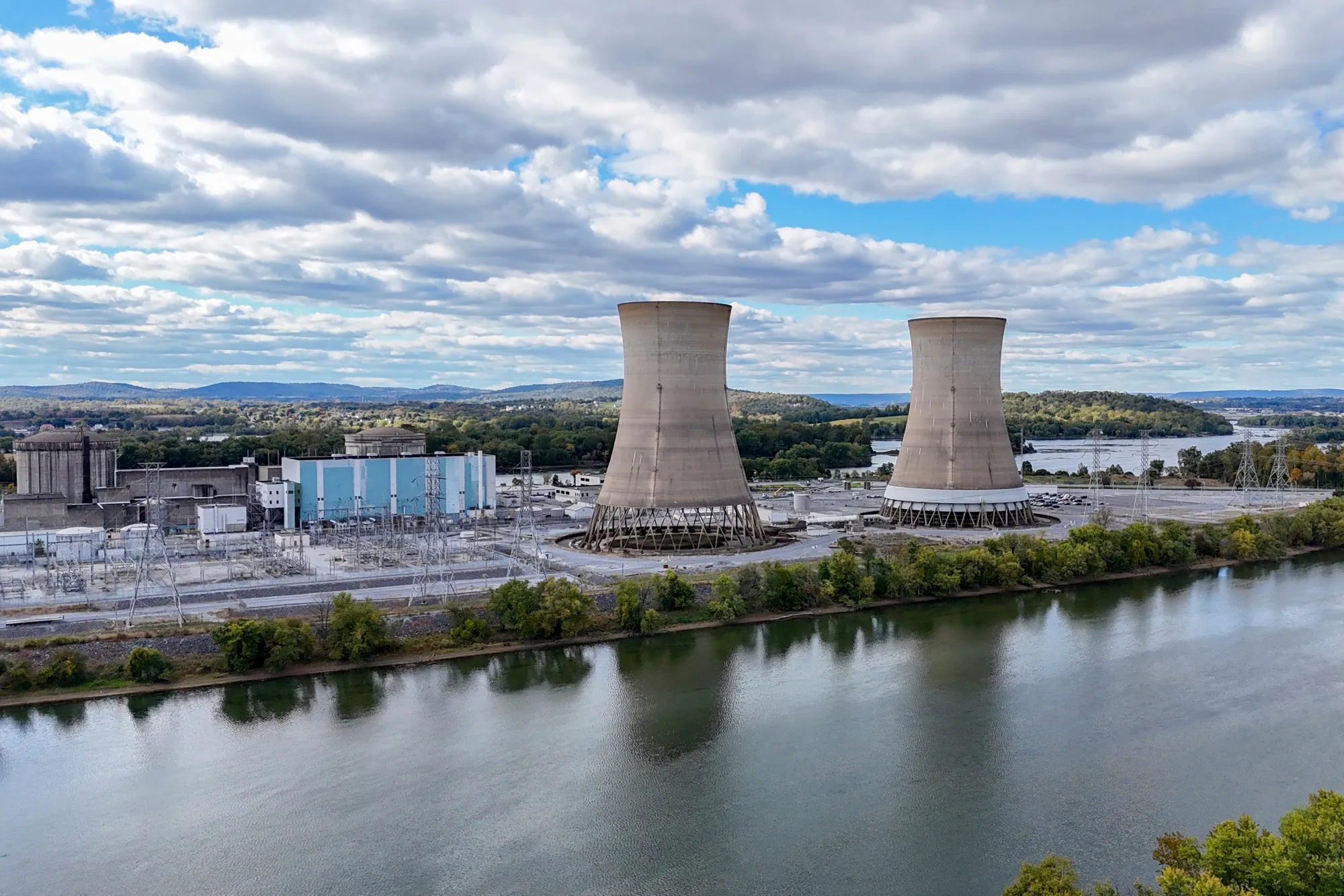 The shuttered Three Mile Island nuclear power plant.