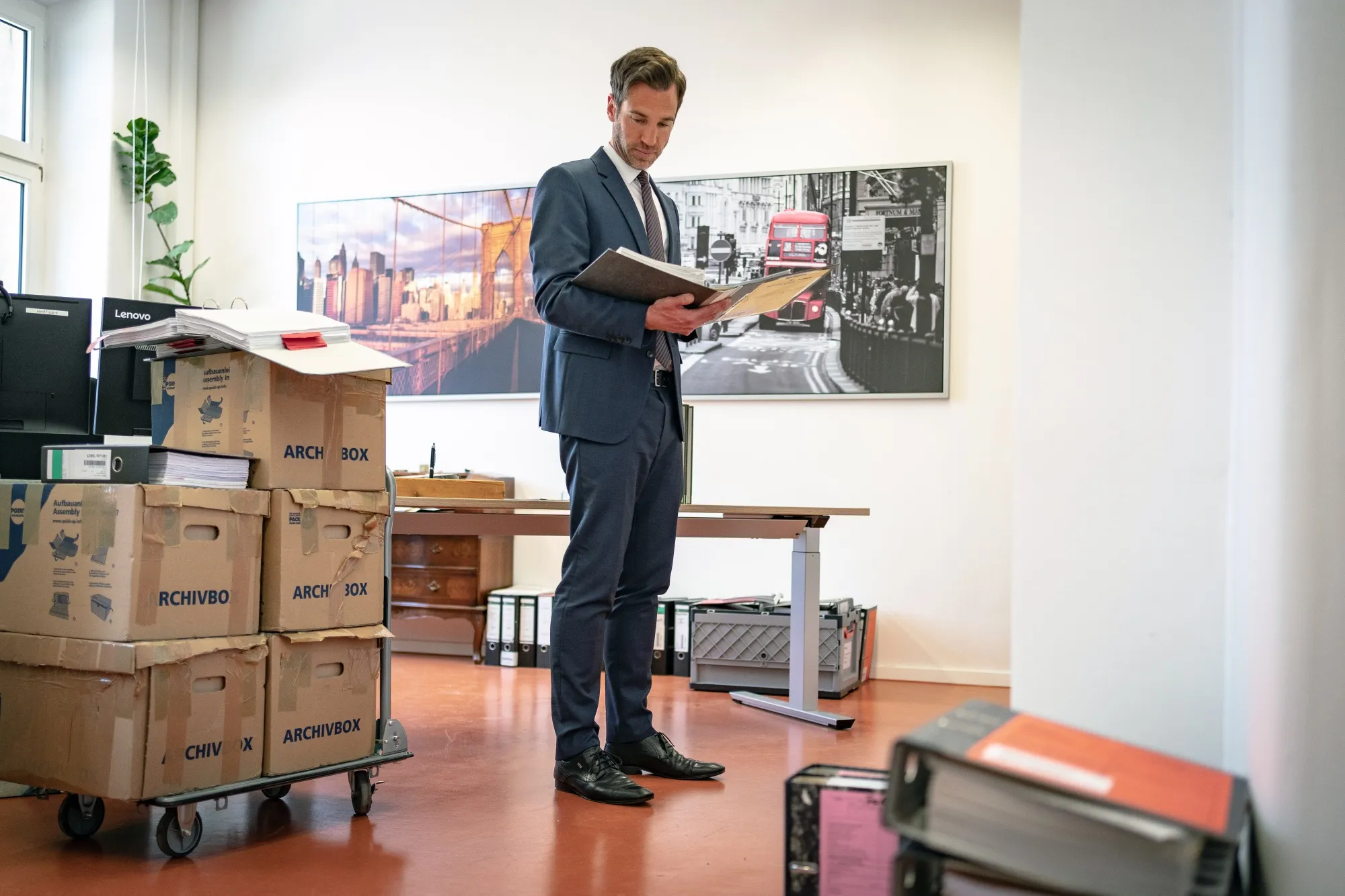 The Central Office of Cyber-Crime Bavaria Chief Public Prosecutor Nino Goldbeck at his office in Bamberg, Germany, on May 4.