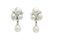 Freshwater cultured pearl earrings.
