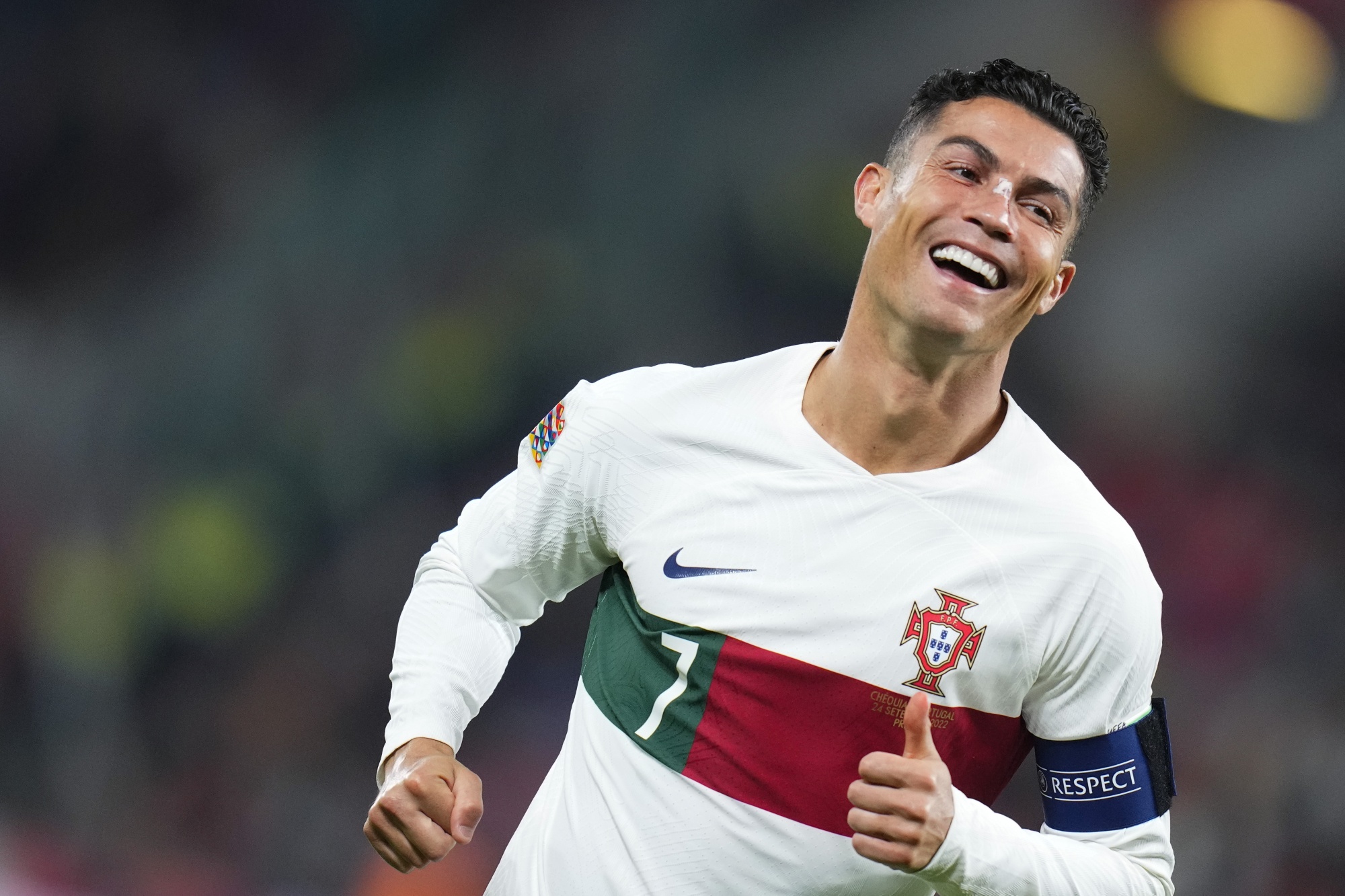 Cristiano Ronaldo Scores on a Header Against Czech Republic