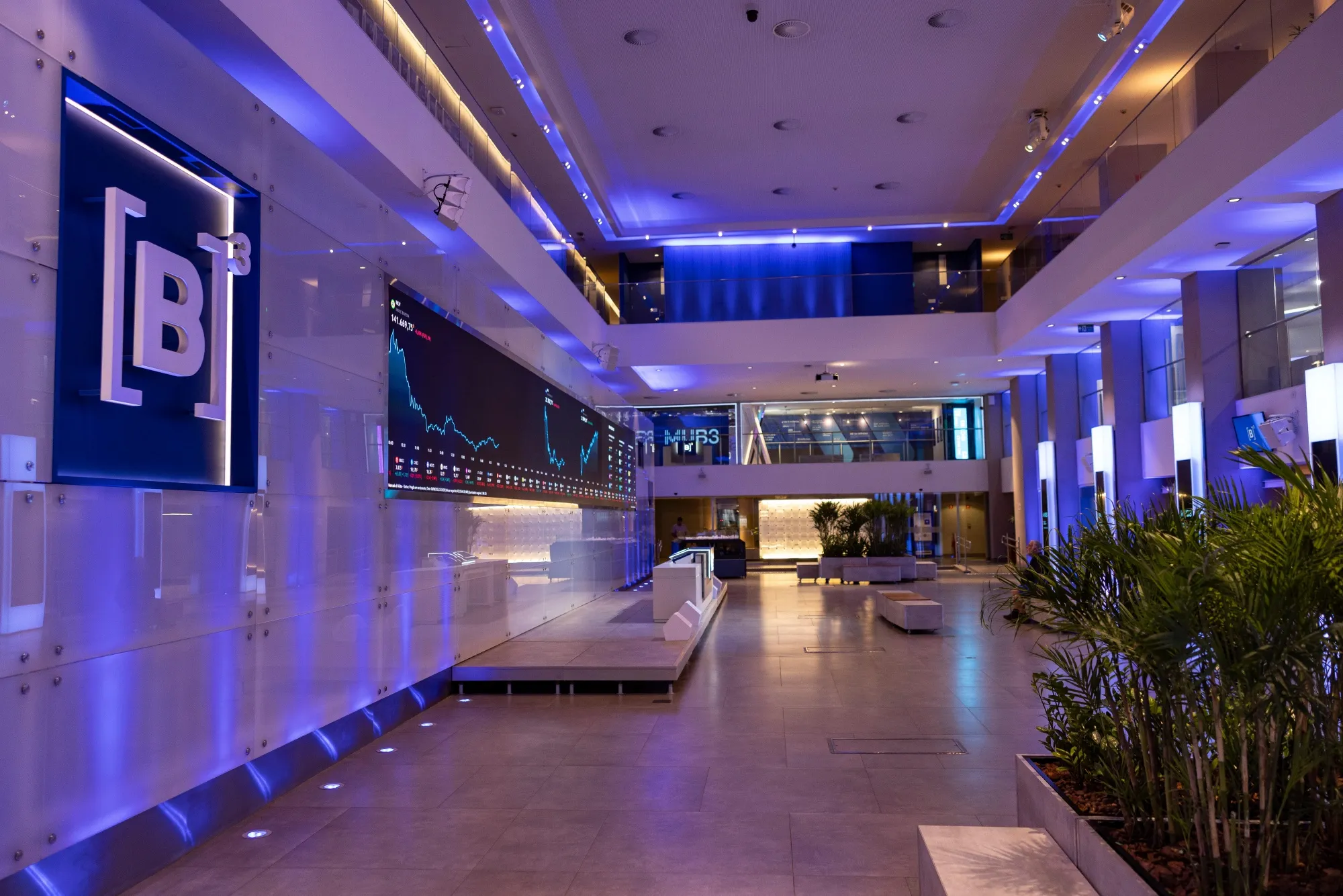 Brasil Bolsa Balcao stock exchange in the financial district of Sao Paulo.