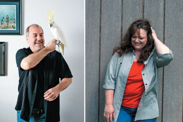 From left: John Everson has turned out fan fiction for “Vampire Diaries”; Nancy Naigle, a financial executive, also writes prose about “Pretty Little Liars”