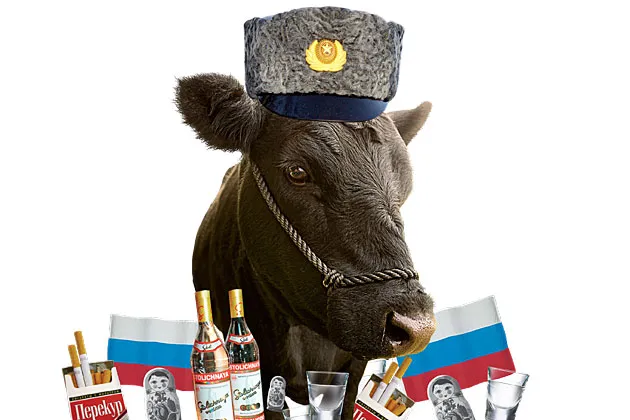 Soon rib-eyes may take their place alongside vodka and cigarettes as Russian favorites