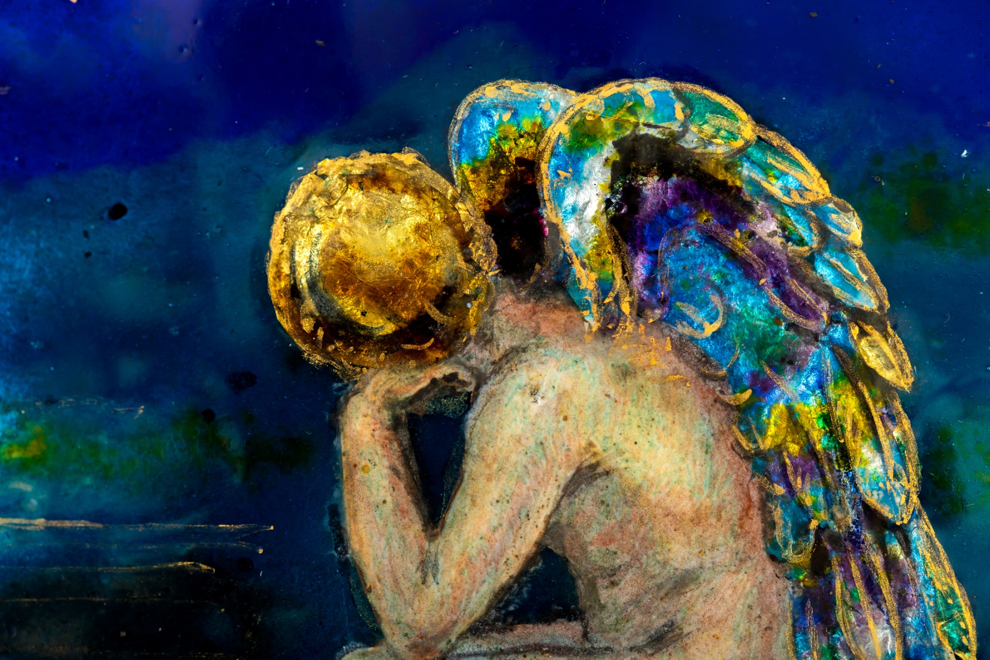 A painting of an angel