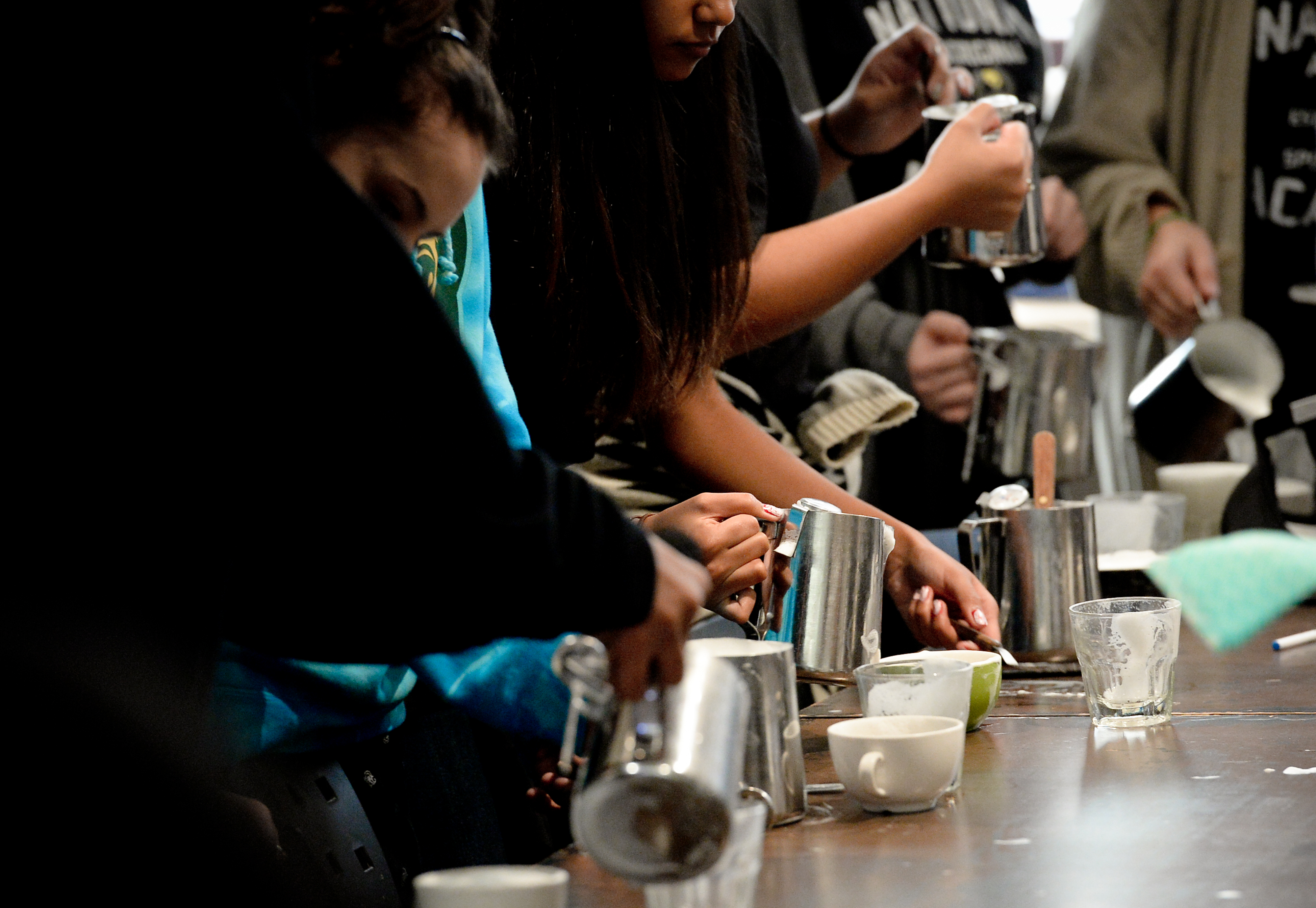 Students undergo training at a Barista Basics class in Sydney. Photographer: Jeremy Piper/Bloomberg
