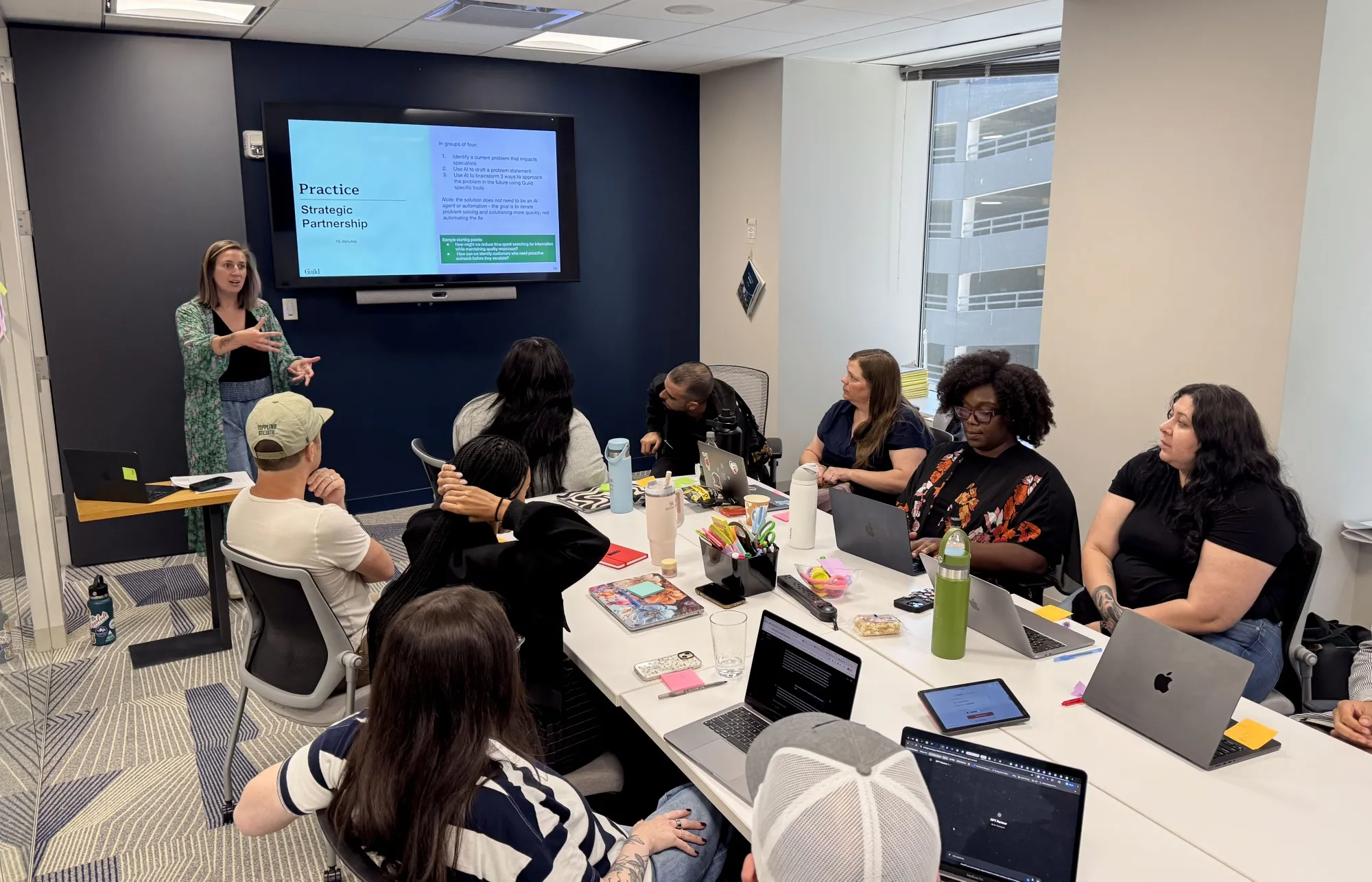 An AI workshop for member support specialists at&nbsp;Guild, a workforce education company,&nbsp;held in September.