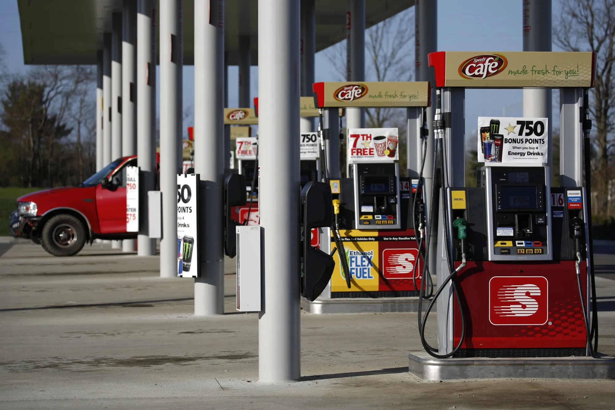 A Marathon Petroleum Corp. Speedway gas station in Waddy, Kentucky.
