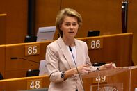 Germany's Chancellor Angela Merkel Outlines European Union Presidency Plans