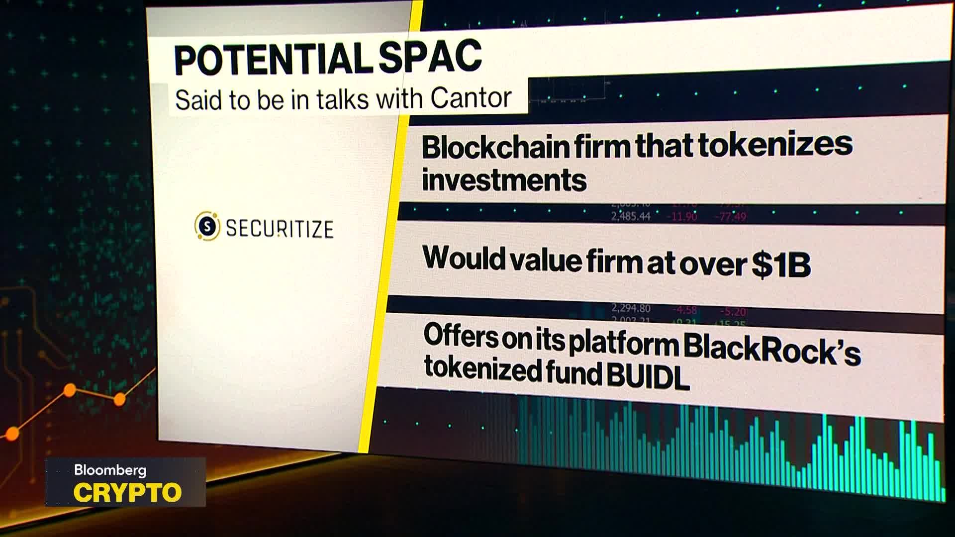 Watch Securitize Is Said In Talks With Cantor SPAC - Bloomberg