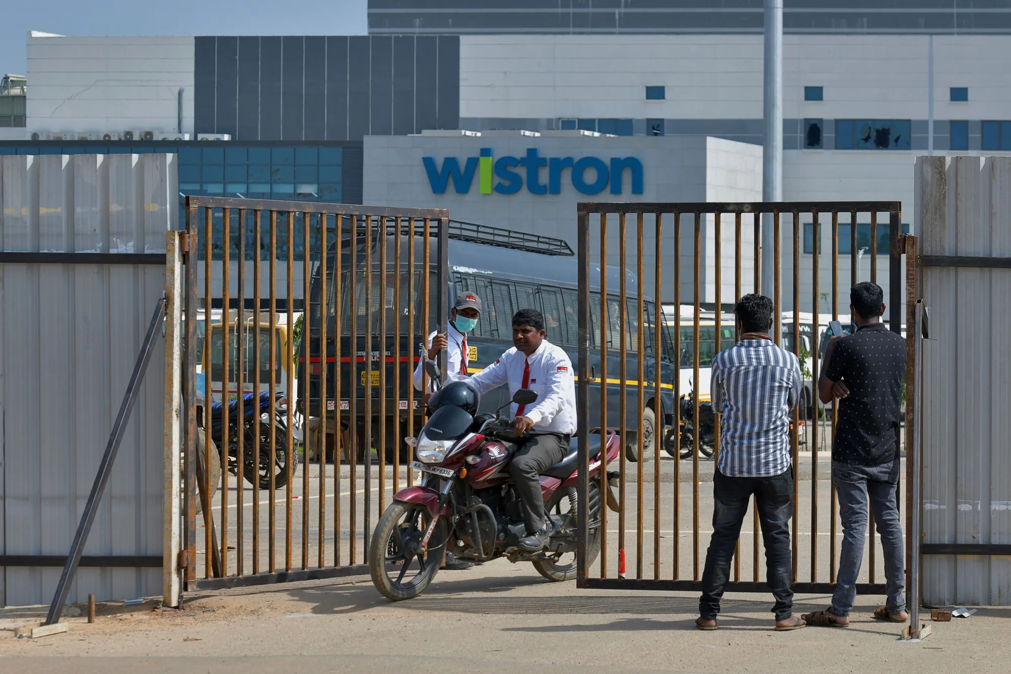 Wistron&nbsp;factory at Narsapura, about 60 km from Bangalore on Dec. 13.