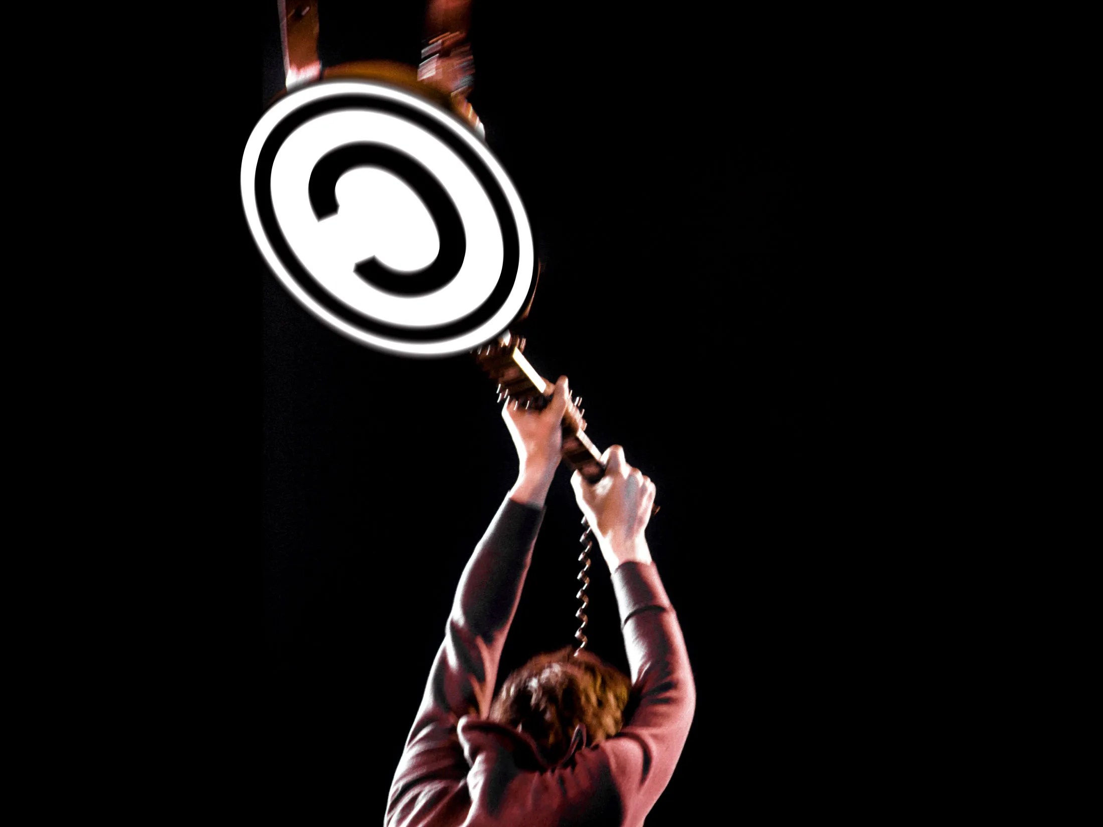 The Who’s Pete Townshend smashes his guitar while performing at the Forum in Los Angeles on Nov.&nbsp;23, 1973.