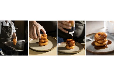 Picarones, as they are being made.