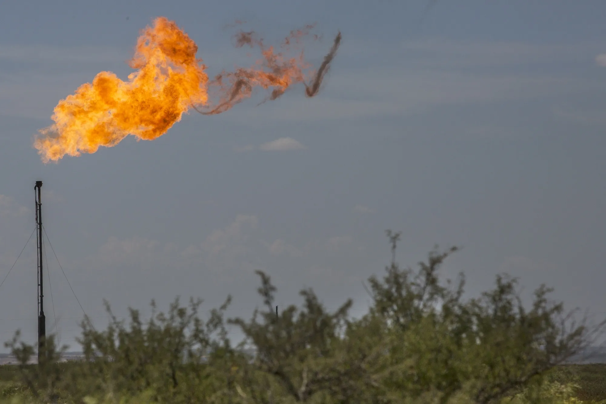 Flaring up.