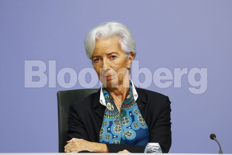European Central Bank President Christine Lagarde Announces First Rate Decision