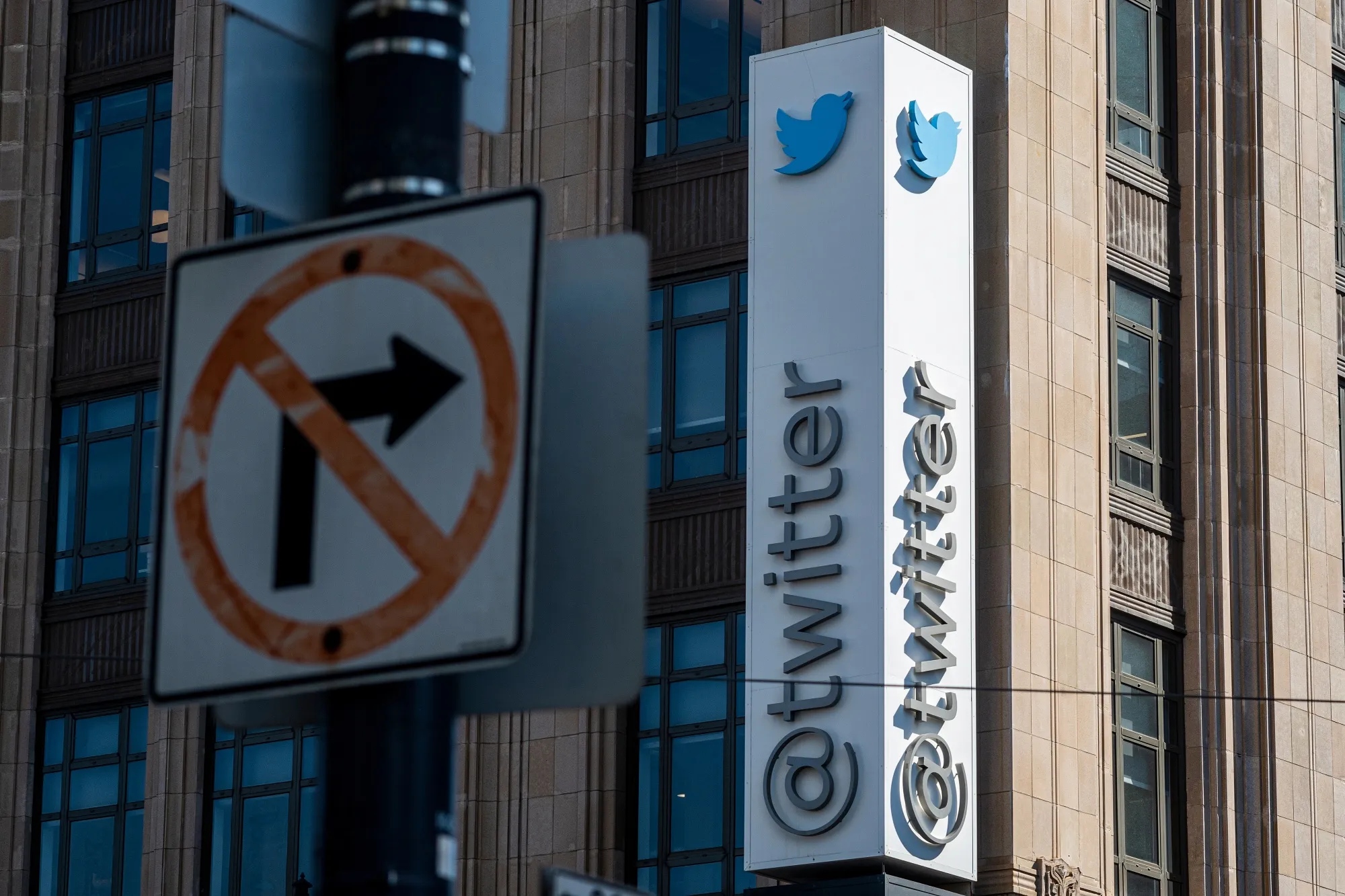 Twitter headquarters in San Francisco, California, US, on Thursday, Oct. 6, 2022. Stock markets are still not entirely sold on Elon Musk's $44 billion takeover of Twitter Inc. after the billionaire revived the deal at its original price earlier this week.