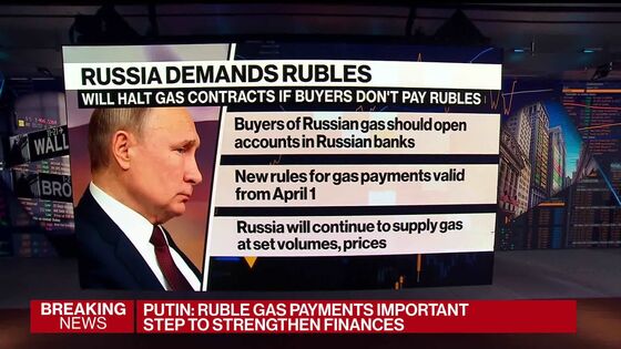 Putin Says Gas Exports to Be Halted If Ruble Payments Not Made