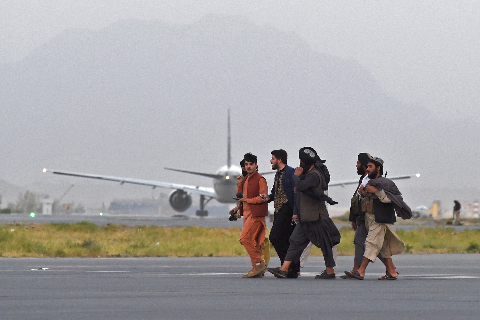 Taliban fighters at Kabul airport on Sept.&nbsp;9.

&nbsp;

&nbsp;