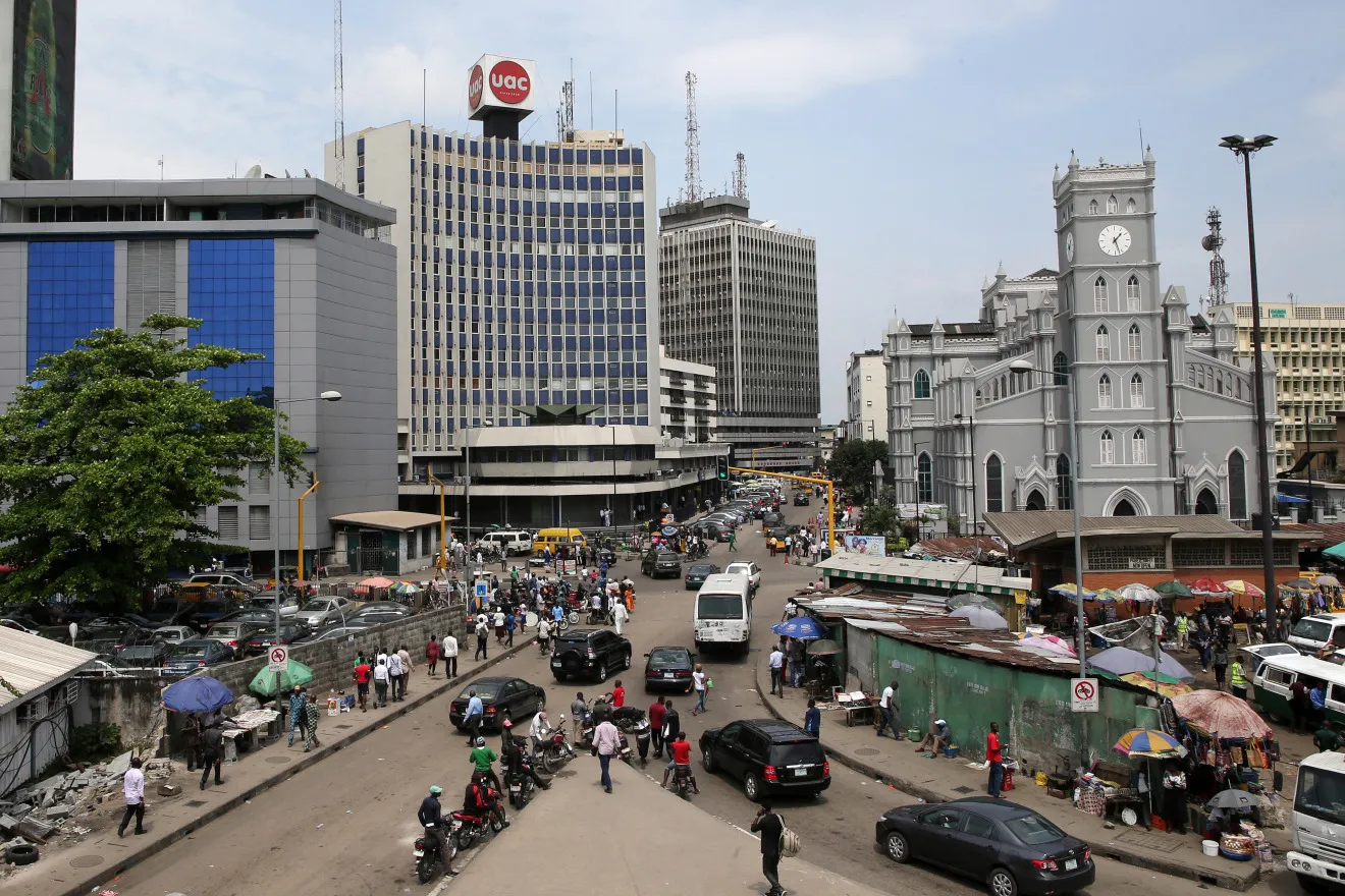The business district of Lagos, Nigeria.&nbsp;