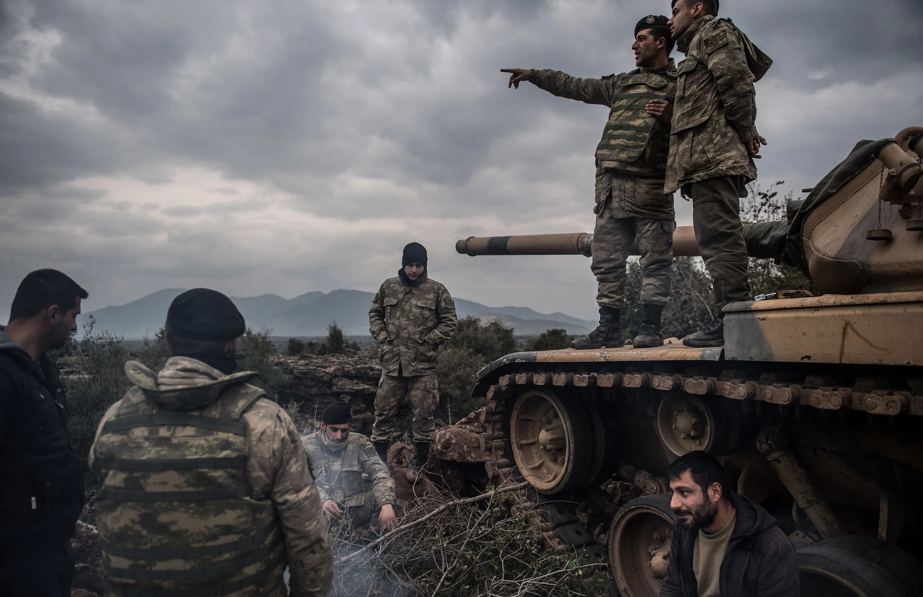 Turkish soldiers near the Syrian border.