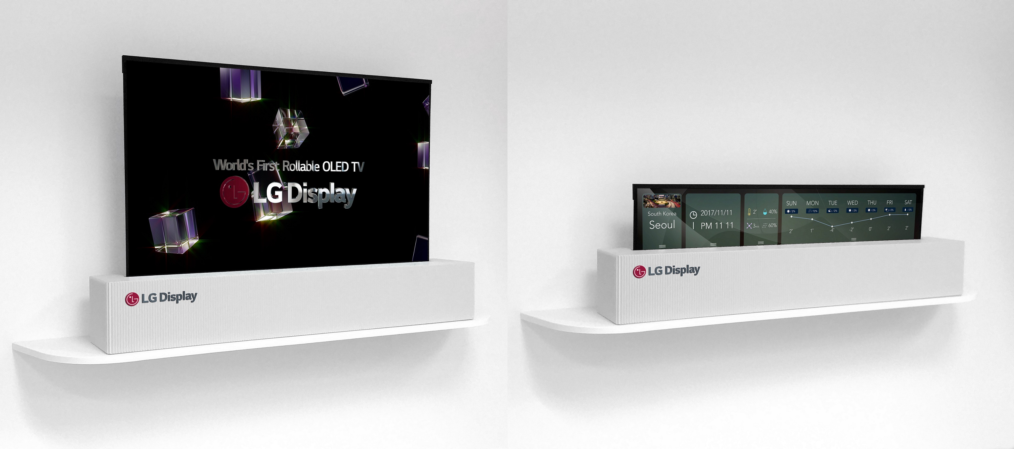 LG’s UHD rollable OLED display.