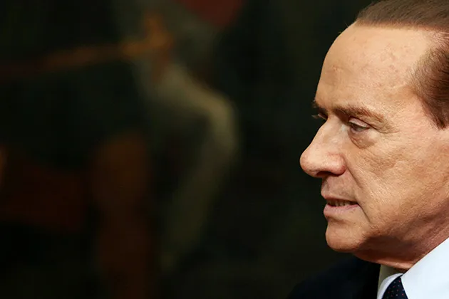 Silvio Berlusconi, Italy's former prime minister, after a hand over ceremony at the Chigi palace in Rome, Italy.