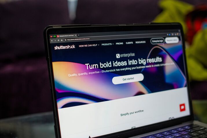 The Shutterstock website 