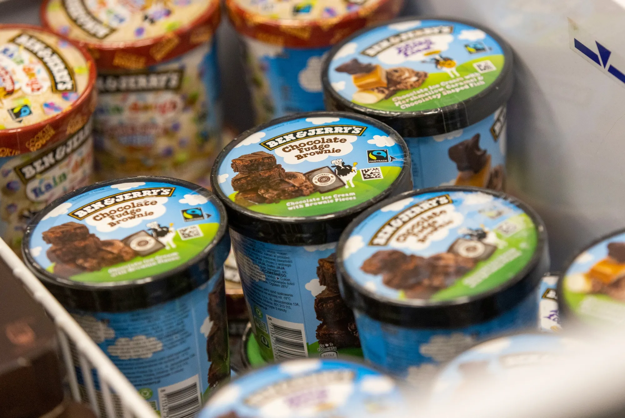 Tubs of Ben and Jerry's ice cream in Christchurch, UK, in 2022.
