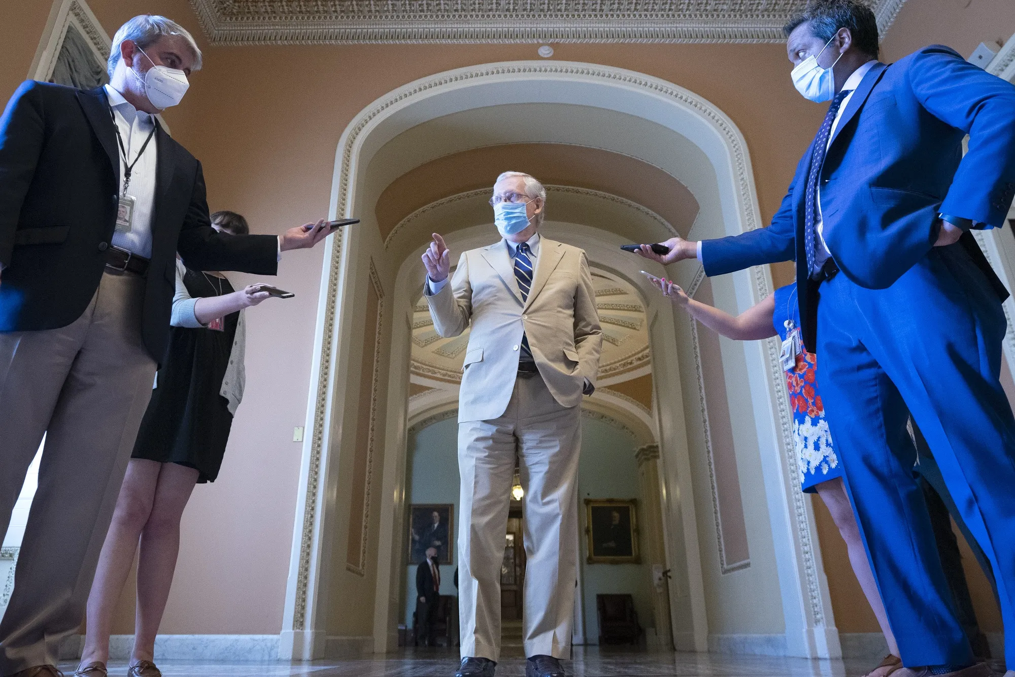 Mitch McConnell speaks at the U.S. Capitol.