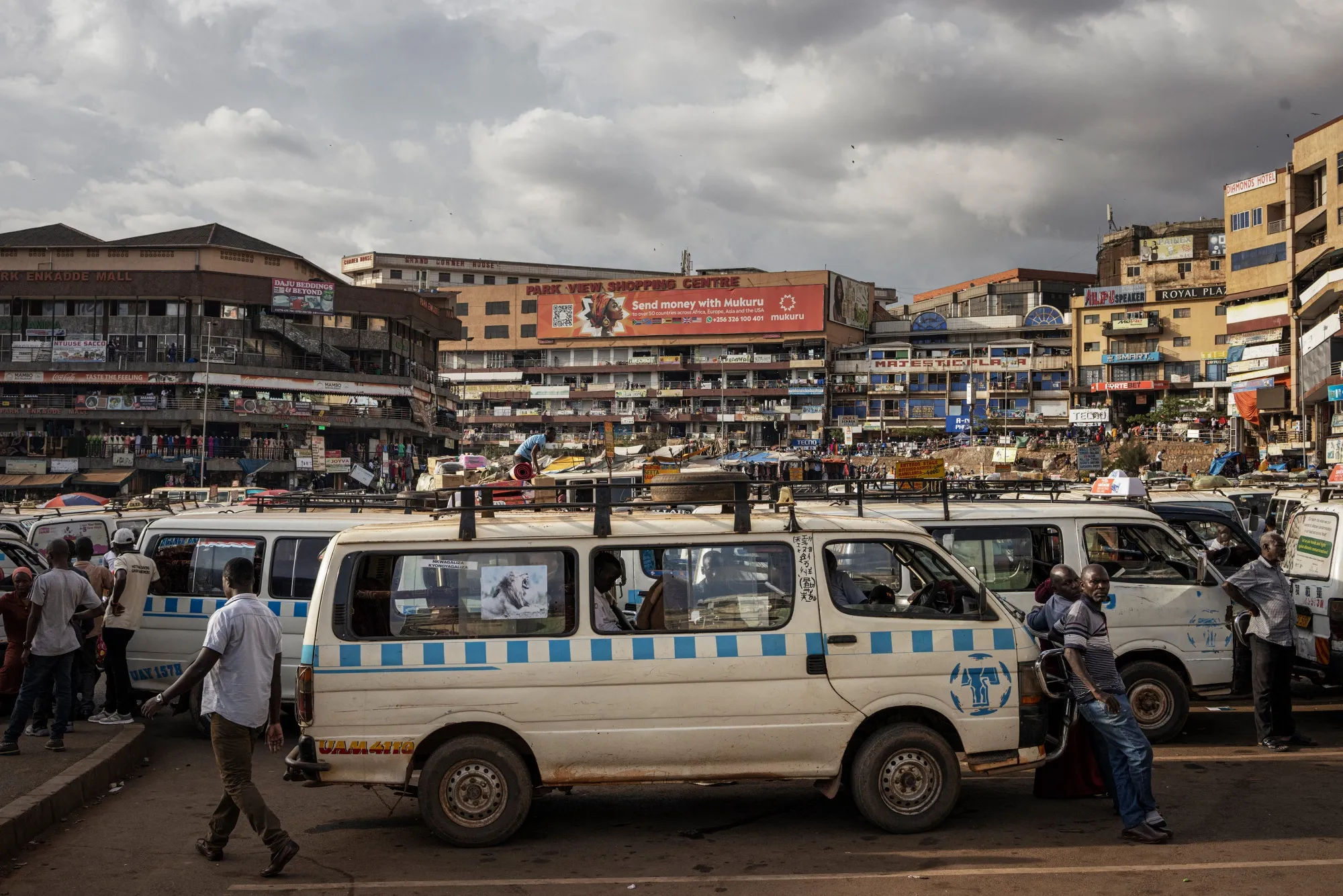 Kampala stretches across about 189 square kilometers and has some 1.8 million residents.