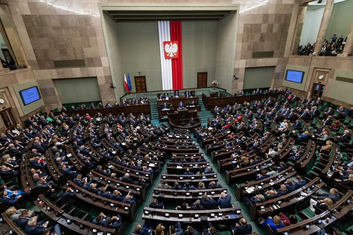 The Polish Parliament in Warsaw.