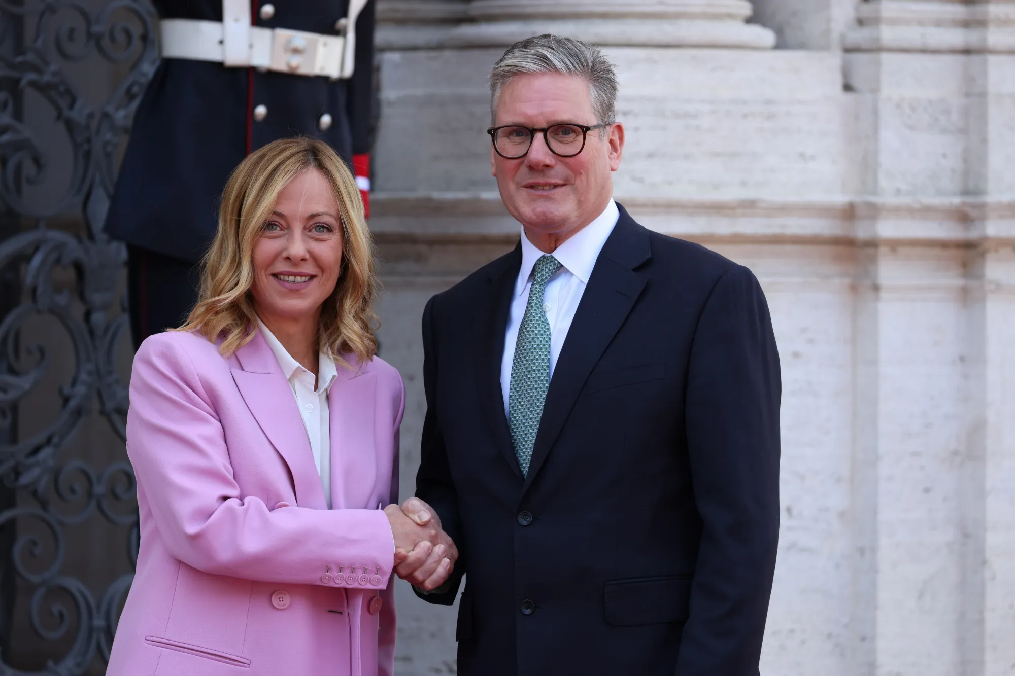 UK Prime Minister Keir Starmer met with his Italian counterpart, Giorgia Meloni, in Rome on Monday.