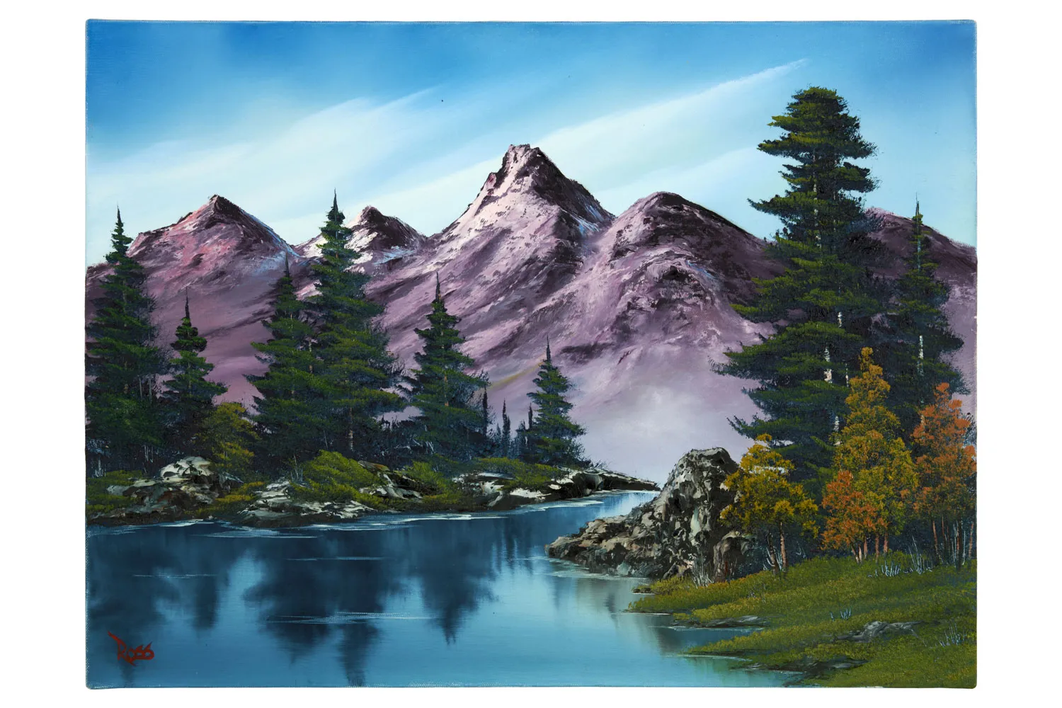 Purple Mountain Range, painted by Ross in 1993.