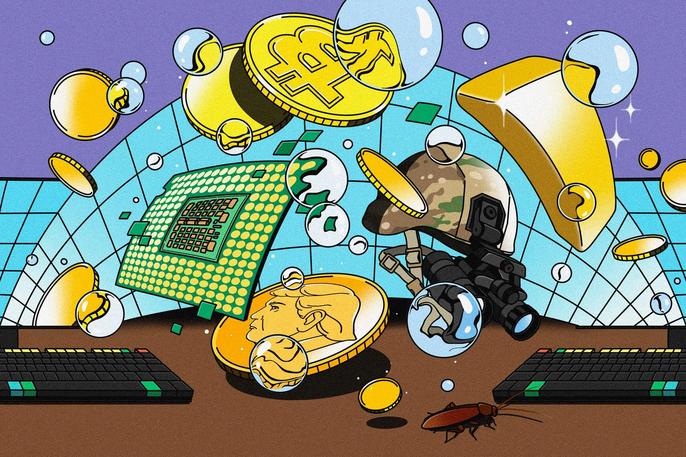 AI Bubbles, Jamie Dimon Cockroaches, Gold: 11 Big Trades of 2025 - Bloomberg, image size:2200x1467