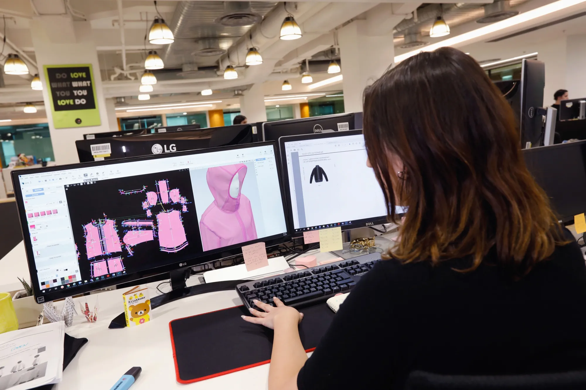 An employee works on a 3D graphic rendering of a garment design at the Li &amp; Fung Ltd. offices in Hong Kong, China/