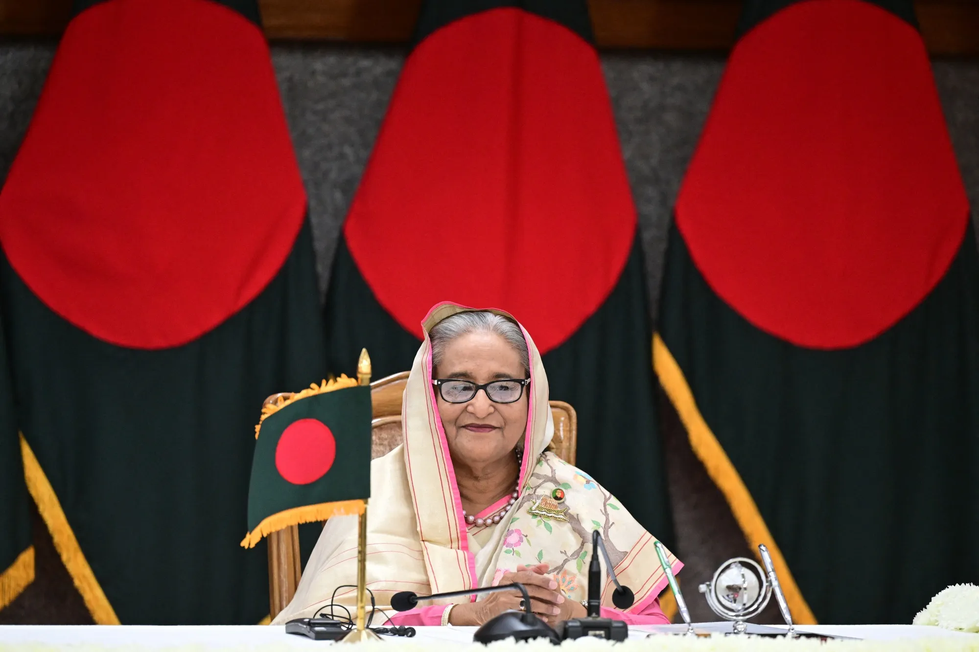 Sheikh Hasina in 2024.