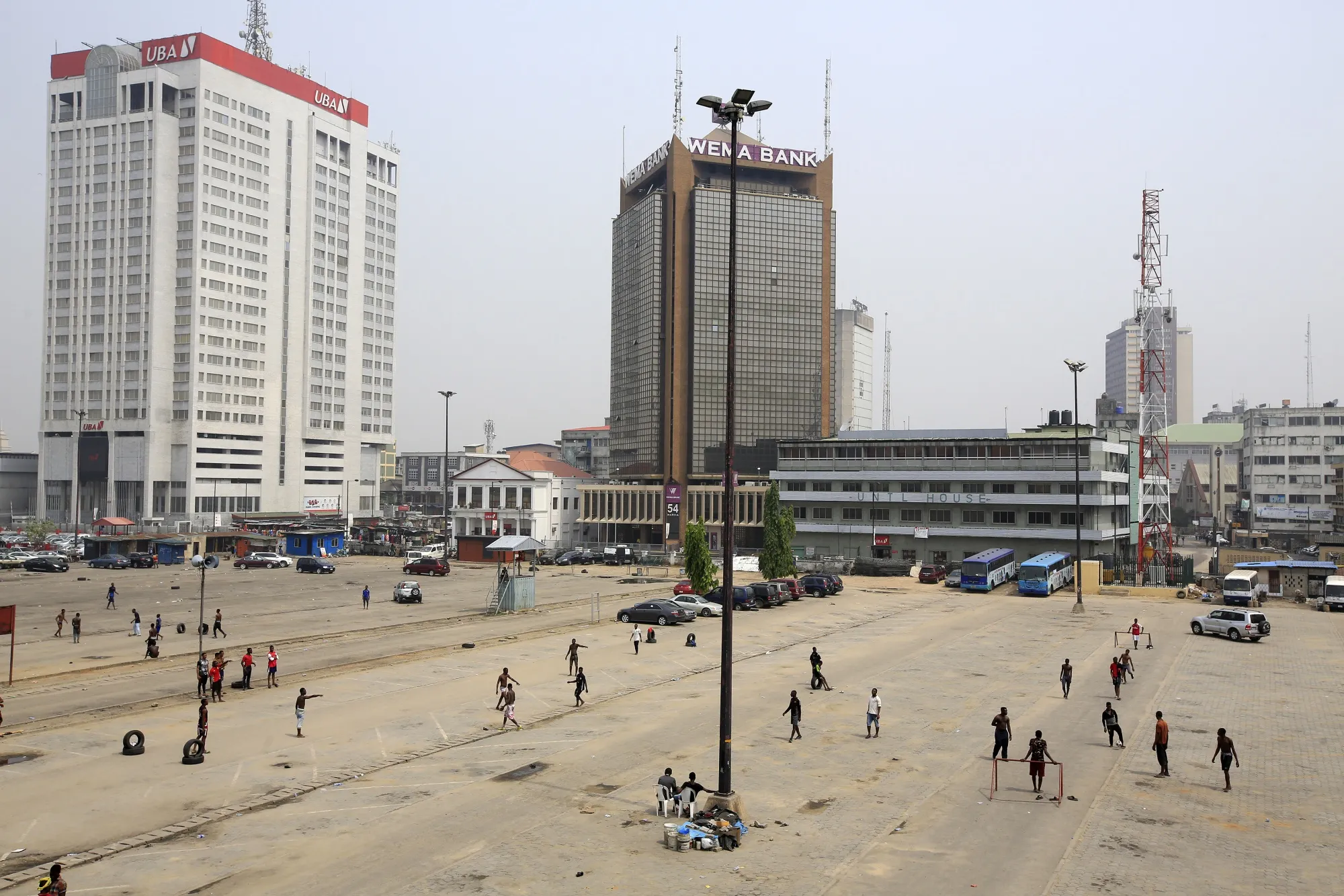 The business district in Lagos.