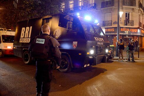 A BRI van near Le Bataclan, Nov. 13