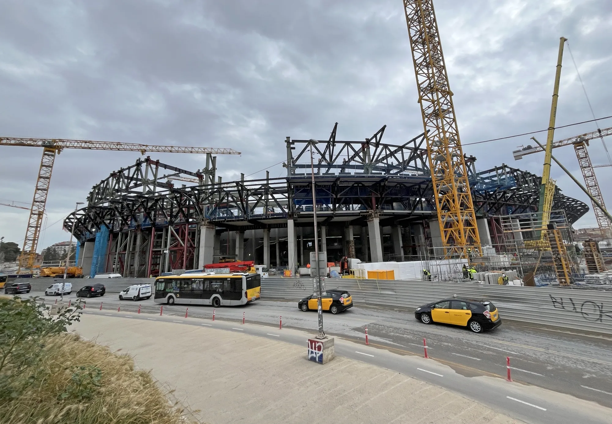 The Spotify Camp Nou construction&nbsp;in Barcelona, Spain, on March 3.&nbsp;