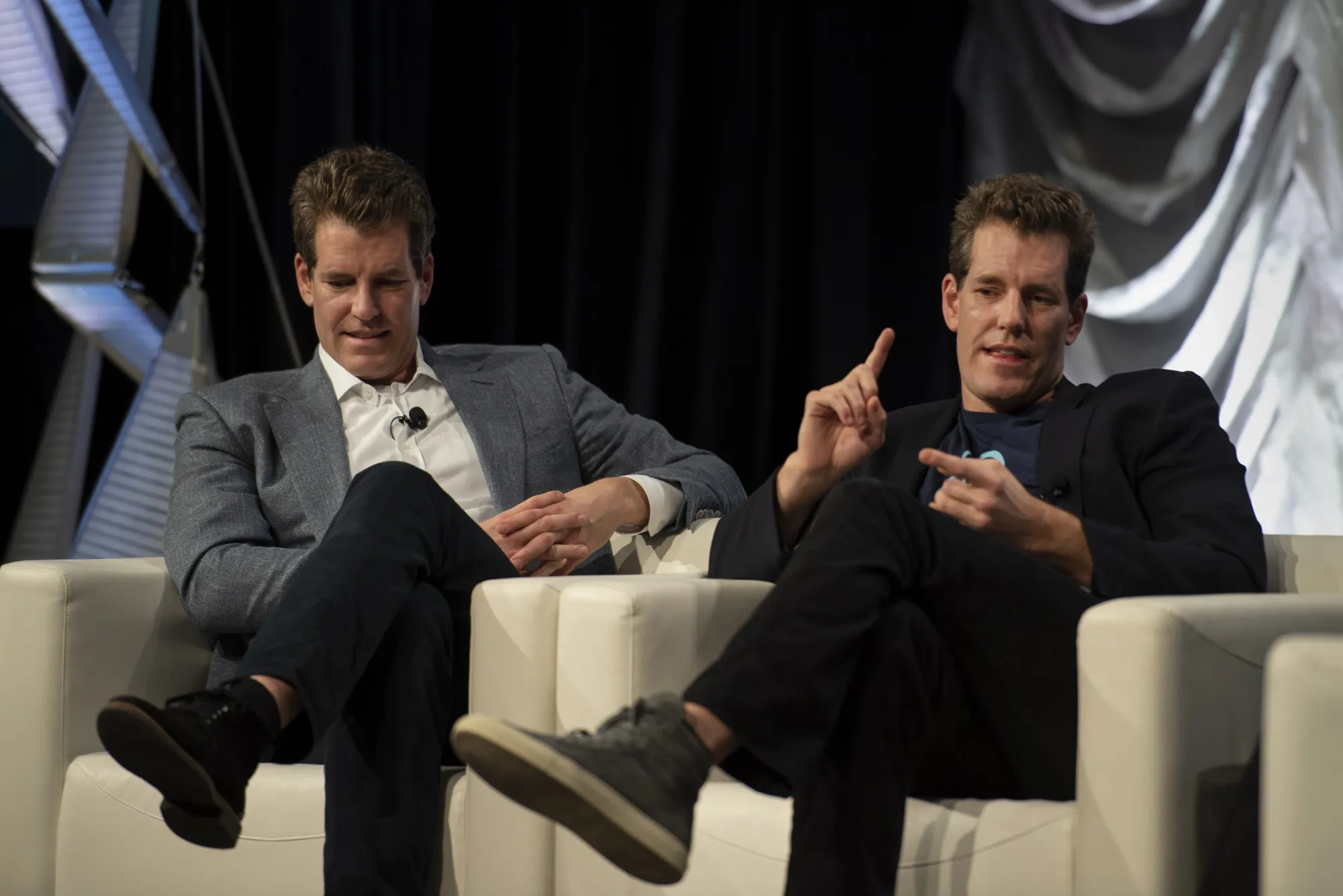 Cameron Winklevoss, right, and Tyler Winklevoss.