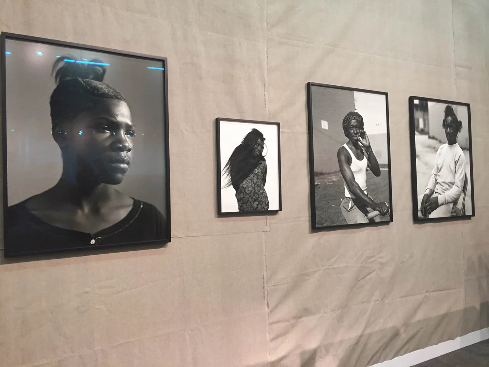 Dana Lixenberg's portraits of residents of the Imperial Courts housing project in Los Angeles at the Armory Show.
