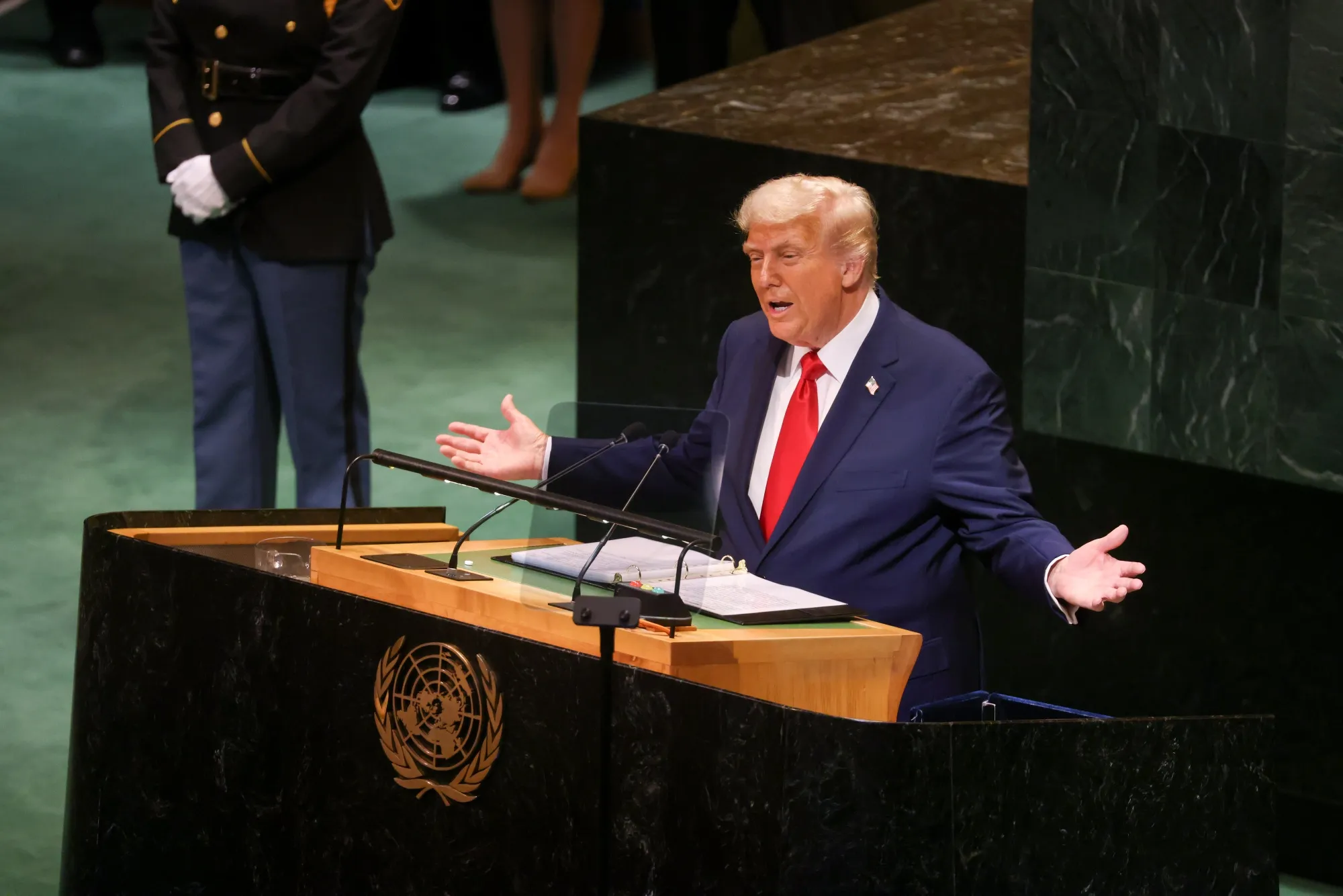 US President Donald Trump during the United Nations General Assembly in New York, in September&nbsp;2025.&nbsp;