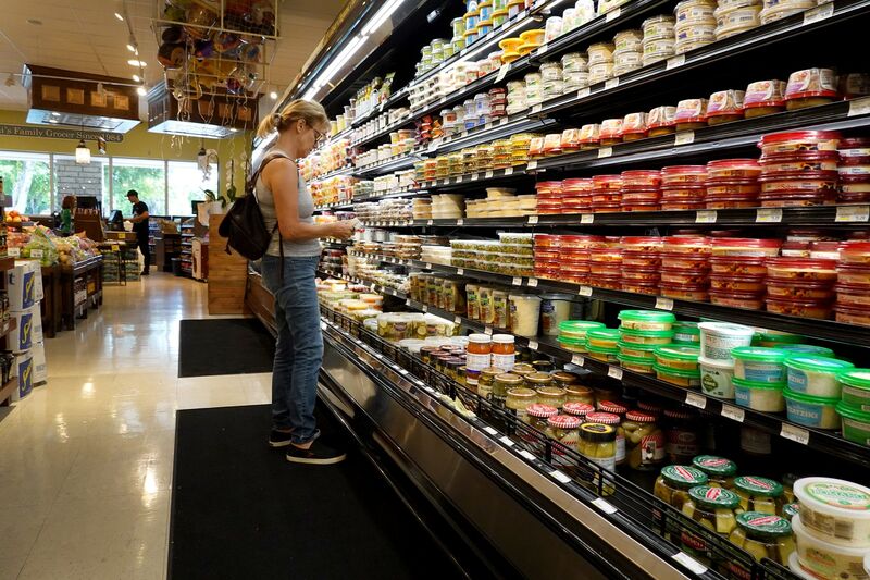 A shopper at a grocery store in Miami, Florida.