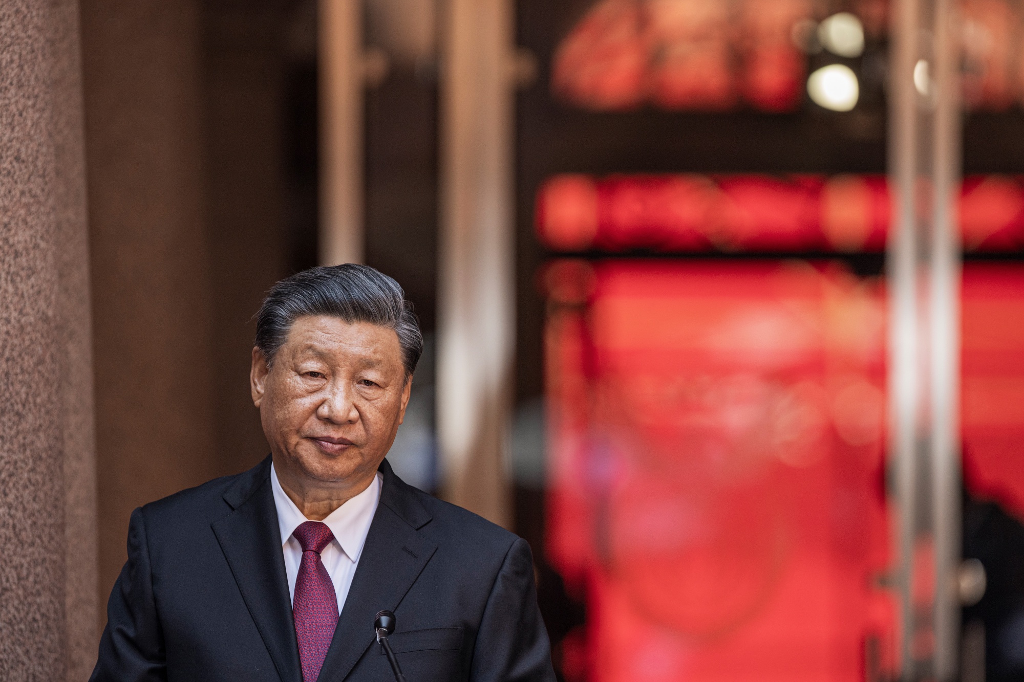 Xi sees a sea of red.