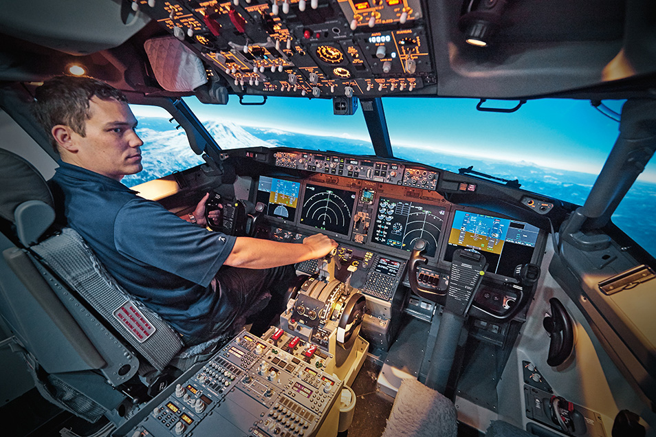 Flight simulator for Boeing’s 737 Max.