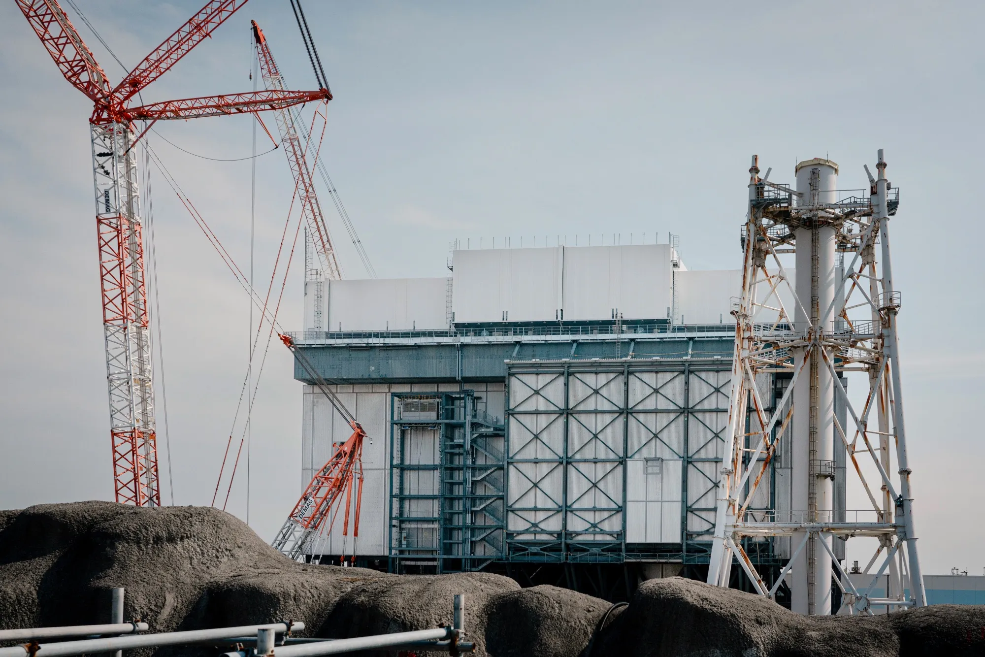 The No. 1 nuclear reactor of the damaged Fukushima Daiichi nuclear power plant in Okuma, Fukushima, Japan, in March.
