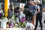 CHRISTCHURCH, NEW ZEALAND - MARCH 16: The floral tributes grow on Deans Avenue near the Al Noor Mosque as locals pay tribute to those who were killed on March 16, 2019 in Christchurch, New Zealand.