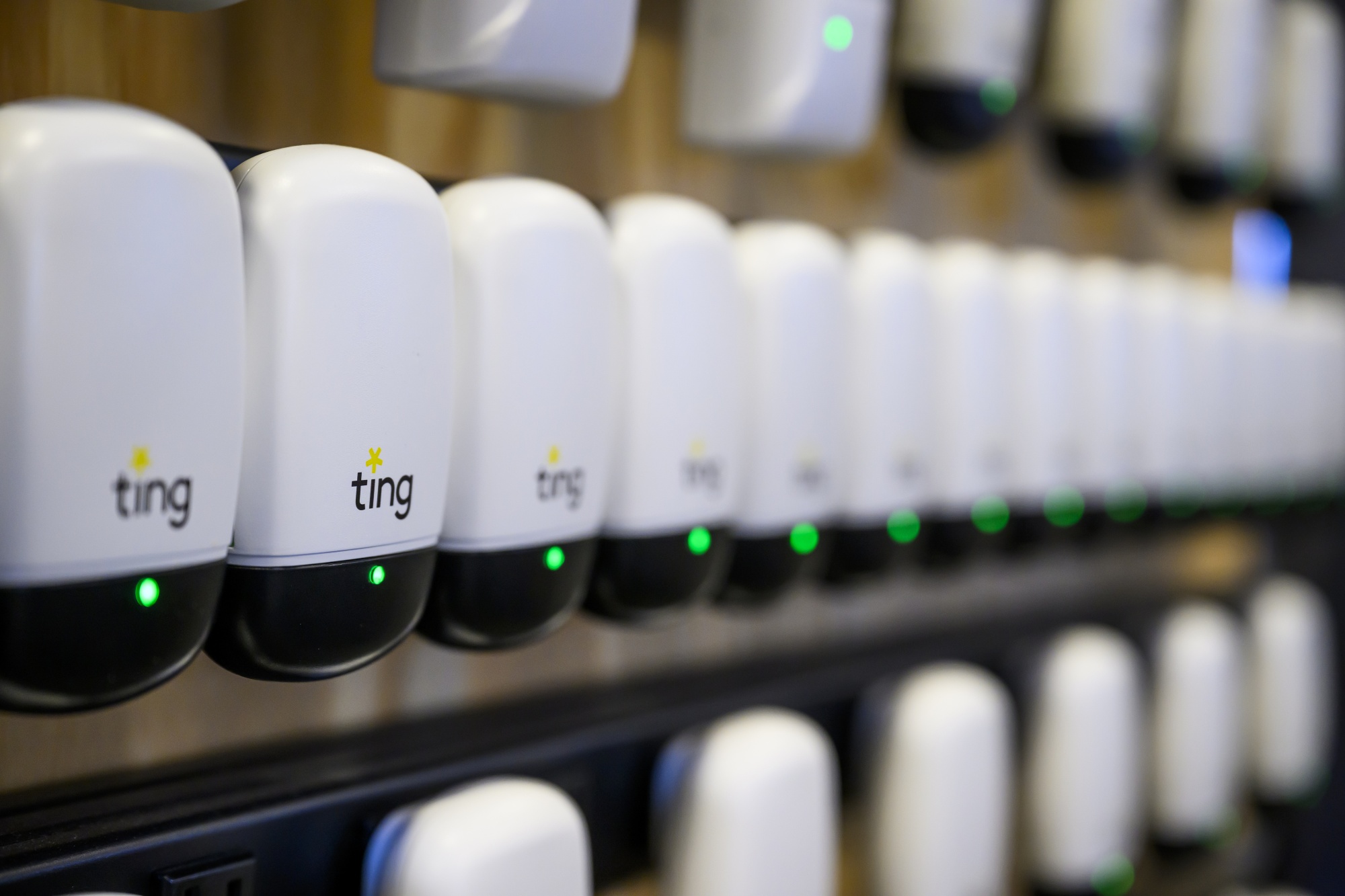 Ting devices used for testing are seen during at Whisker Labs' corporate offices on February 5, 2025 in Germantown, Maryland.