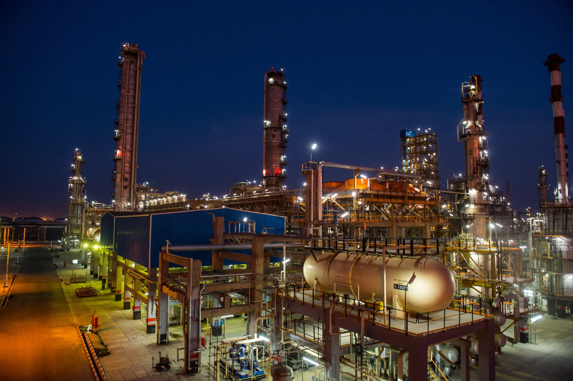 The Persian Gulf Star Co. gas condensate refinery in Bandar Abbas, Iran.