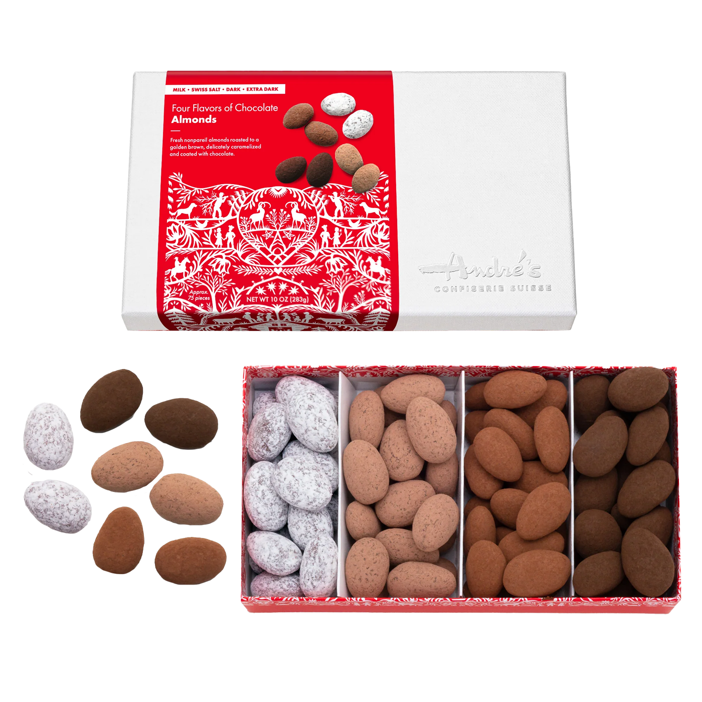 Andre's Four Flavor Chocolate Almonds Box